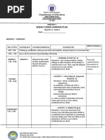 Department of Education: Weekly Home Learning Plan