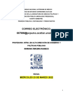 Correo Electrónico: 897888@pcpuma - Acatlan.unam - MX: Miércoles 23 de Marzo 2022