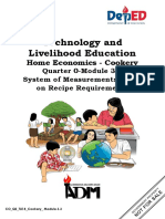 Technology and Livelihood Education: Home Economics - Cookery