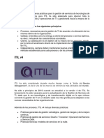 Itil V4: Los Pilares de ITIL Son Los Siguientes Principios