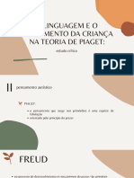 A LINGUAGEM E O PENSAMENTO DA CRIANÇA NA TEORIA DE PIAGET ESTUDO CRÍTICO - Parte II