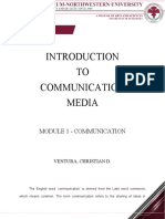 INTRO TO COMM MEDIA - Module 1