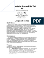 Applied Linguistics 3 Lingua Franca