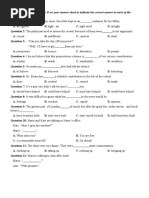 11mark The Letter A, B, C, or D On Your Answer Sheet To Indicate The Correct Answer To Each of The Following Questions