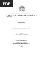 La Revelación y La Actividad Humana - Recepción Teológica de La Constitución Dei Verbum en Clave Hermenéutica de La Apropiación