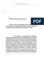 Coseriu, E. (1986) - La Realidad Del Lenguaje. en Introducción A La Lingüística. Madrid Editorial Gredos (Pp. 50-80)