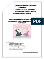 Programa Educativo - Calidad de Vida para Los Adultos Mayores