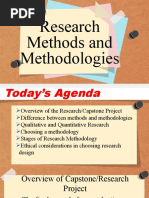 Research Methods and Methodologies