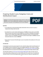 Penn-Wharton Budget Model Brief "Forgiving Student Loans: Budgetary Costs and Distributional Impact"