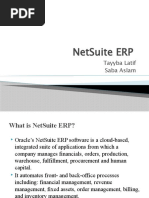 Netsuite Erp: Tayyba Latif Saba Aslam