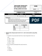 Soal Pat t6 B.indo KD 3.2. THN 2021-2022