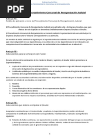 Del Procedimiento Concursal de Reorganización - Apunte Del FEO