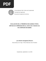 Preservación Quimica de Bambú Por Metodo de Impregnacion Al Vacio Con Oxidos CCA