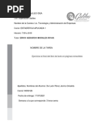 Ejercicios Al Final Del Libro de Texto en Páginas Removibles Estadistica 1 Semana3