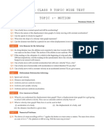 Motion in 1 Dimension Test