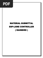 Material Submittal Esp-Lxme Controller (Rainbird)