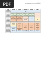 Keagan School Timetable