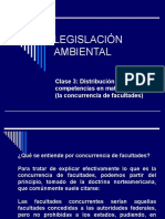 Distribución de Competencias en Materia Ambiental