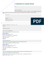 Excel - Afficher Userform Et Cacher Excel