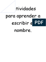 Actividades para Aprender El Nombre