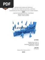 Trabajo de Planificaciòn Estrategica