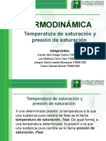 Temperatura Saturada y Presión Saturada