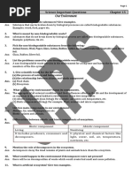 Class 10 Science Important Questions: Our Environment