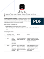 Cropping Patterns and Major Crops of India: Part One