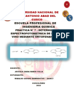 Determinación Espectrofotometrica de Hierro en Vino Mediante Ortofenantrolina.