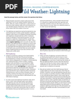 Weird, Wild Weather: Lightning: Extended Informational Reading Comprehension