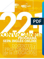 Convocatoria SEPA Inglés para Docentes 2022-1