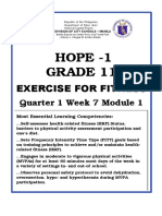 Hope - 1 Grade 11: Exercise For Fitness