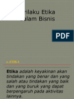 Perilaku Etika Dalam Bisnis