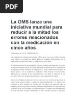 Errores de La Medicacion - OMS