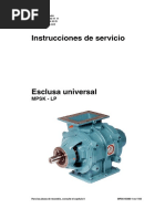 Instrucciones de Servicio Esclusa Universal