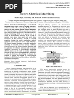 Electro-Chemical Machining: Madhva Raj R, Sunil Adiga B K, Prateek P, DR T S Nanjundeswaraswamy