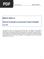 MDCG 2020-13: Clinical Evaluation Assessment Report Template