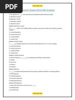 Research Design MCQ With Answers PDF