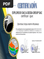 Explorock Sac & Geoda Group Sac: Certifican Que