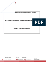 V2 - SITXFSA002 - Participate in Safe Food Handling Practices - Student Assessment Guide