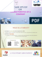 Case Study ON: Characteristics of A Company