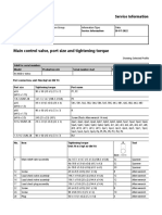 Main Control Valve, Port Size and Tightening Torque