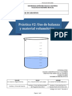 Practica 2 Uso de Balanza y Material Volumétrico