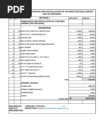 Quotation For Processing and Installation of Wooden Kitchen Cabinet and Accessories. Section 1