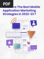 What Are The Best Mobile Application Marketing Strategies in 2022-23