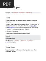 Python Tuples