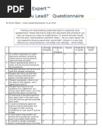 Leadership Expert Questionnaire