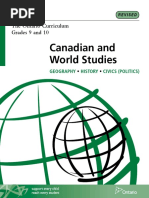 2018 The Ontario Curriculum Grades 9 and 10 Canadian and World Studies-Geography-History-Civics