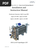 Installation and Instruction Manual: Alfa Laval Copenhagen A/S