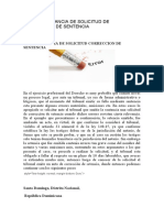 Modelo Instancia de Solicitud de Correccion de Sentencia